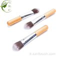 Mini Foundation Wood Maquillage Brosse Poudre plate